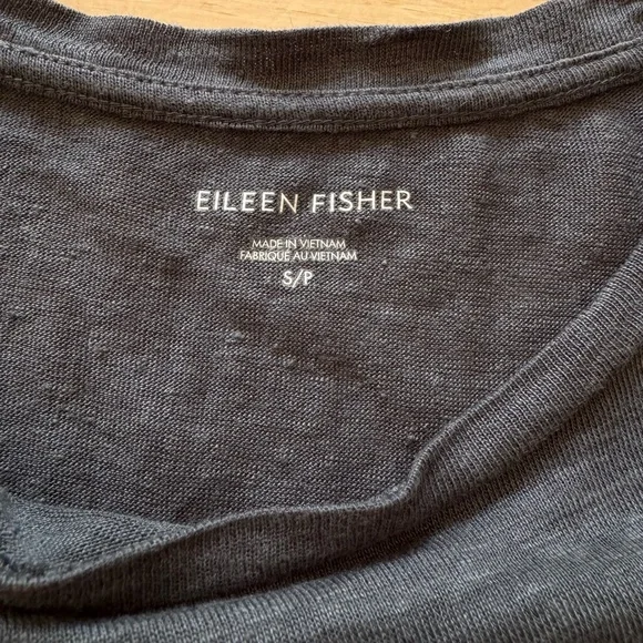 Eileen Fisher Organic Linen Jersey Boxy Fit Top - Picture 3 of 3